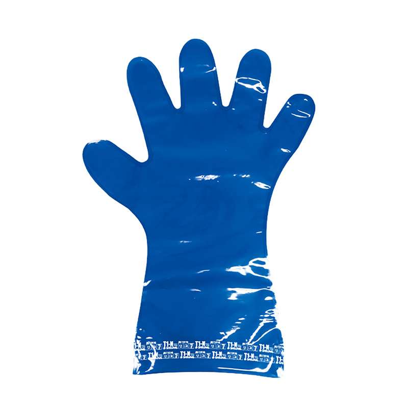 PolyTuff Permeation Series Gloves, Large, Blue, 17.5in, 5 Pair per Case